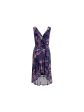 CONNECTED APPAREL Womens Slitted Printed Sleeveless Surplice Neckline Midi Hi-Lo Dress For Discount