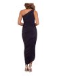 BETSY & ADAM Womens Jersey Ruched Sleeveless Asymmetrical Neckline Maxi Evening Gown Dress Online