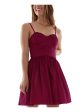 BCX DRESS Womens Pink Spaghetti Strap Sweetheart Neckline Party Fit + Flare Dress Online Hot Sale