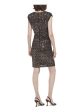 CALVIN KLEIN Womens Black Pleated Zippered Lined Cap Sleeve Surplice Neckline Above The Knee Party Sheath Dress Online