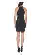 GUESS Womens Black Zippered Pleated Keyhole Front Tulip Hem Lined Sleeveless Halter Above The Knee Party Sheath Dress Hot on Sale