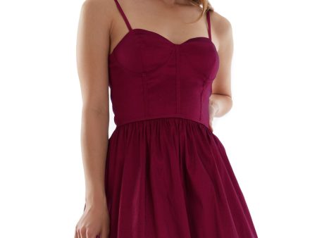 BCX Womens Pink Spaghetti Strap Sweetheart Neckline Party Fit + Flare Dress For Discount