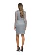 DKNY Womens Silver Zippered Lined Self-tie Belt Long Sleeve Surplice Neckline Above The Knee Party Sheath Dress Online now