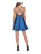 BLONDIE NITES Womens Zippered Spaghetti Strap Sweetheart Neckline Short Party Fit + Flare Dress Sale