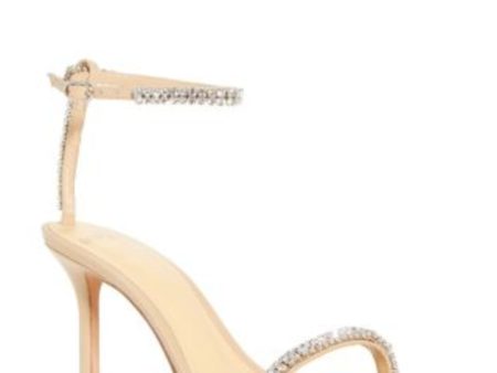 ALEXANDRE BIRMAN Womens Beige Padded Embellished Ankle Strap Agnes Round Toe Stiletto Buckle Leather Dress Heeled Online Hot Sale