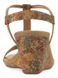 STYLE & COMPANY Womens Beige Floral Stretch Slip Resistant T-Strap Mulan Round Toe Wedge Slip On Slingback Sandal M Online