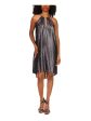 MICHAEL MICHAEL KORS Womens Black Sleeveless Crew Neck Below The Knee Hi-Lo Dress Hot on Sale