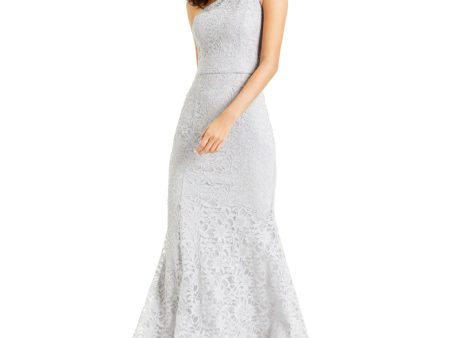 BCX DRESS Womens Lace Sleeveless Asymmetrical Neckline Maxi Evening Fit + Flare Dress Online