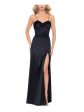 BLONDIE NITES Womens Black Pleated Zippered Boning Padded Open Lace Up Back Spaghetti Strap Sweetheart Neckline Full-Length Formal A-Line Dress Supply