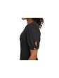 DKNY Womens Black Zippered Button Trimmed Cuffs Short Sleeve Round Neck Above The Knee Wear To Work Fit + Flare Dress on Sale