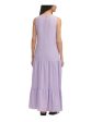 CALVIN KLEIN Womens Purple Sleeveless Scoop Neck Shift Dress For Sale