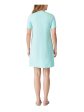 EILEEN FISHER Womens Aqua Stretch Short Sleeve Crew Neck Short Shift Dress For Cheap