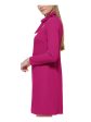 CALVIN KLEIN Womens Pink Tie Zippered Unlined Long Sleeve Mock Neck Above The Knee Wear To Work Sheath Dress For Cheap