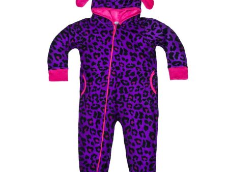 pijama para bebe nina   animal print   morado 9 12m For Sale